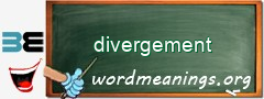 WordMeaning blackboard for divergement